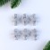 Brongs for the decor "Snowflakes" silver, 6 pcs.