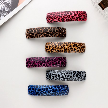 Hair hairpin "Silva" Leo Print Color, 9 cm, mix-2