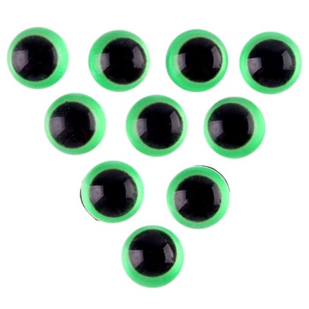 Elose -based eyes, set of 10 pcs., Size 1 pc. - 8 mm, green color-1