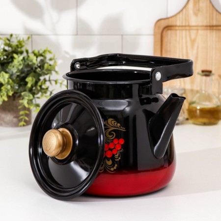 Ryabinka kettle, 3.5 l, induction, color red-black mix-1