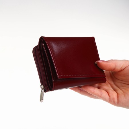 Women's wallet with lightning, burgundy color-7