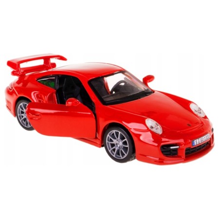 Machine BBURAGO Porsche 911 GT2, Die-Cast, 1:32, Red color-2