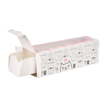 Makarun box, confectionery packaging “For a good mood”, 5.5 x 18 x 5.5 cm-1
