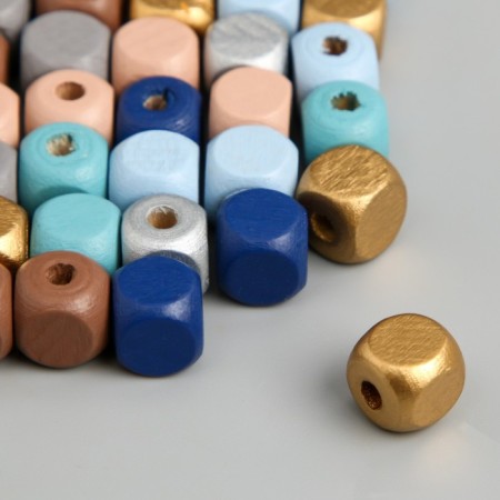 Beads for creativity tree "Dark night. Cubes" set 20 grams d = 1 cm-1