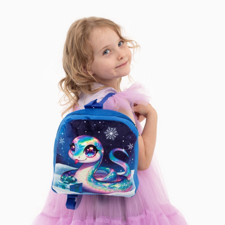New Year's children's backpack "Snake", 24x24 cm, for the New Year-7