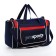 Sports bag with lightning, 3 outer pockets, long belt, blue/red color