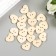 Auroles decorative "heart", wood, 22x20 mm (set 18 pcs)