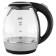 Electric kettle JVC JK-KE1516, glass, 2200 W, 1.7 l, black