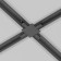Connector X-shaped for the built-in track system Technical tra002CX-11B, 13x13x2 cm, black color