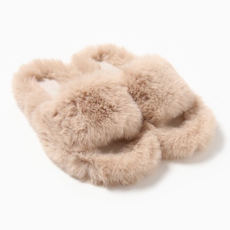 Women's slippers with an open nose, size 39, beige-3