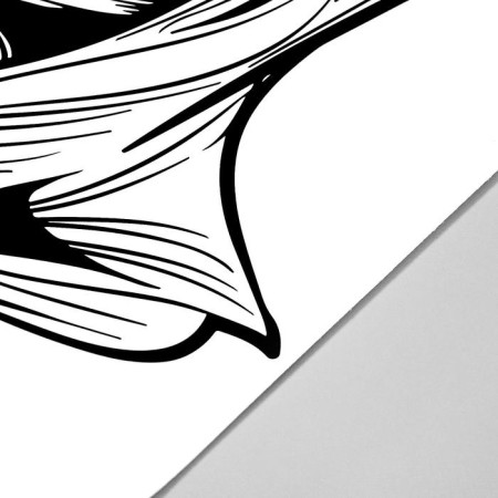 Plastic sticker Interior black "Skeleton in the hood" 57x63.5 cm-2