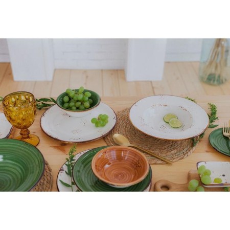 Porcelain bowl "Breeze", 300 ml, d = 15 cm, green color-2