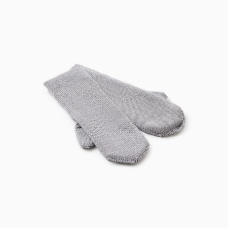 Mittens double manual embroidery, gray color, river 18