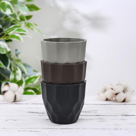 Kashpo for Flowers "Broken", plastic, 400 ml, color mix-2