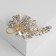 Brooch "Flower Lilac", white color in yellow gold