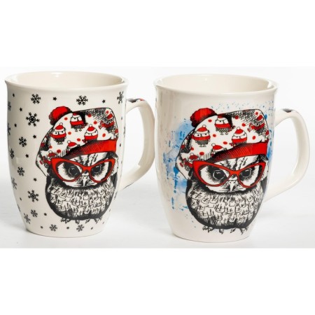 Elrington mug "Owl", 350 ml, color mix