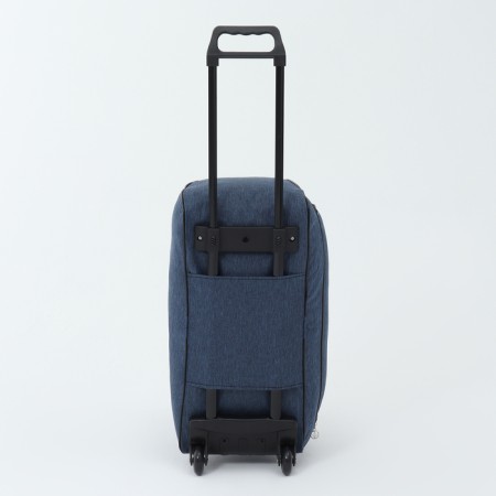Road bag on wheels, external pocket, blue color-2