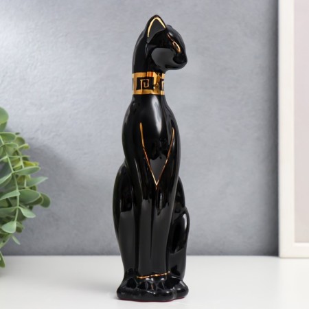 Souvenir Ceramics "Egyptian cat, black" 21x5x6 cm-2