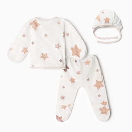 Costume (swing, slider, cap) Bloom Baby Stars, p. 68 cm, milk-1