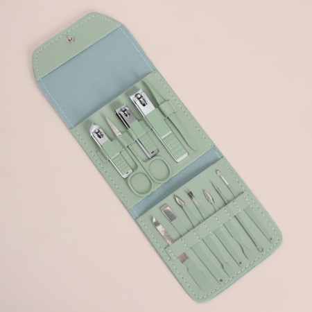 Manicure set, 12 items, in case, menthol color-7