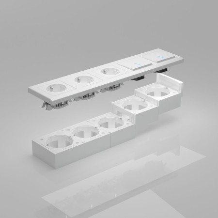 Box for overhead installation w8000001, white-1