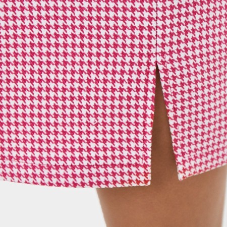 Women's skirt with a cut Mist p. 46, pink/white-6