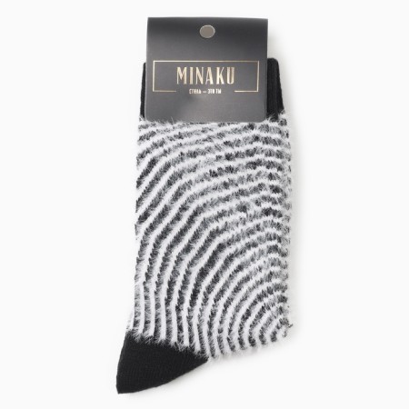 Women's terry socks minku, black color, rr 36-41-2