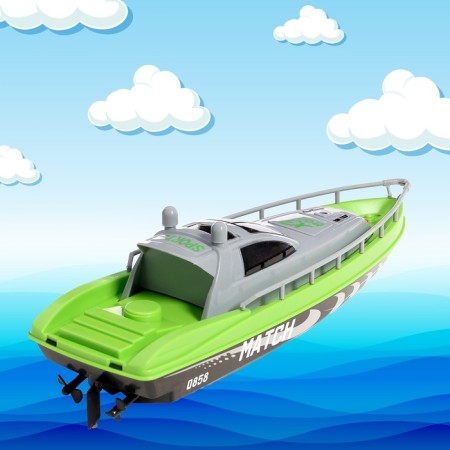 Radio -controlled “Police” boat, green color-7