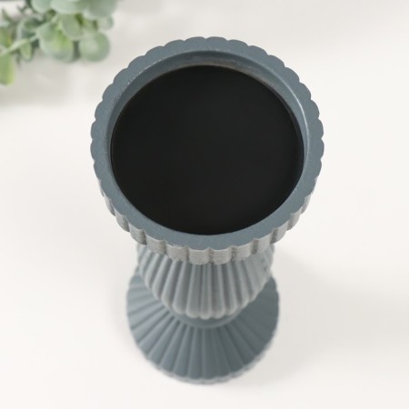 Summary tree for 1 candle "corrugation" dark gray 9.7x9.7x27 cm-1