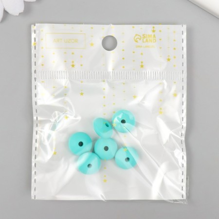 Busina silicone "flattened" turquoise-green d = 1.2 cm-2