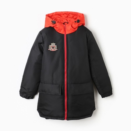 Demi-season nursery jacket, black color, height 98-104 cm