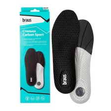 Insoles for sports and daily shoes Braus Carbon Sport, shock-absorbing, size 45-46