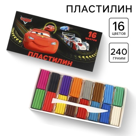 Plasticine 16 colors 240 g "Cars"