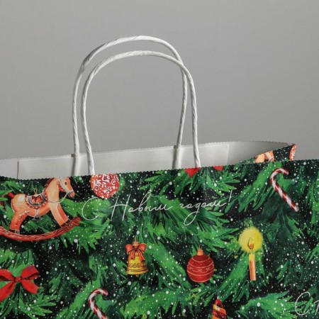 Package Gift Craft "New Year's Christmas tree", 32 x 28 x 15 cm, New Year-3