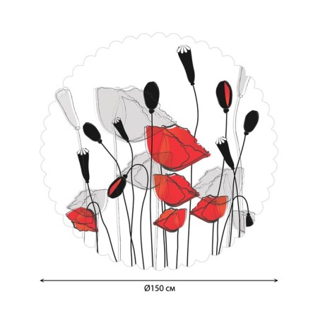 The tablecloth "Flower kiss", round, Saten, d = 150 cm-1