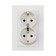 Two -seated Tot Glossy Glass, 16 a, hidden, with salary, glass, white