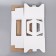 Box for cake 2 windows, with handles, white, 22 x 22 x 15 cm