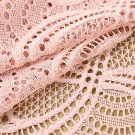 Lace elastic fabric, 180 mm × 2.7 ± 0.5 m, pink-beige color-1