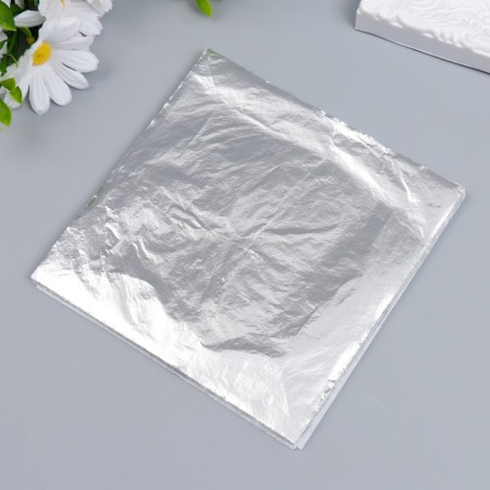 Potal for decorating a set of 100 sheets "silver" 14x14 cm-1