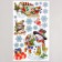 Sticker Plastic Interior 3D "Santa Claus and Snow Maiden" MIX 30x50 cm