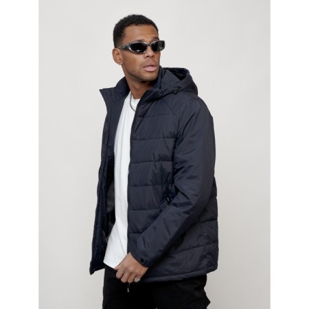Male spring jacket, size 48, dark blue color-12