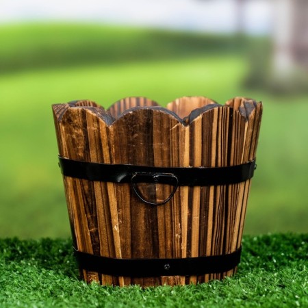 Kashpo wooden "Round" 12x10cm-1