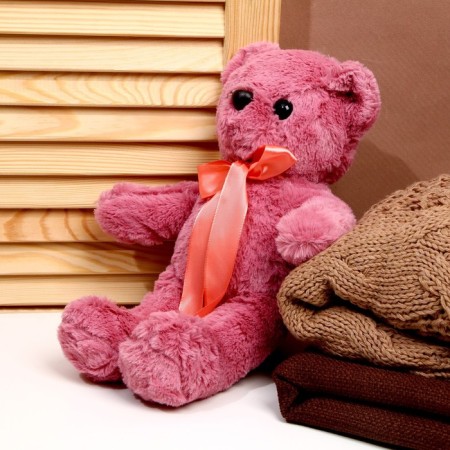Soft toy "Mishutka with a bow", color mix-1