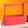 Wooden Kashpo "Hellas Large, Pack", with a pen, red, 25 × 12.5 × 10 (25) cm