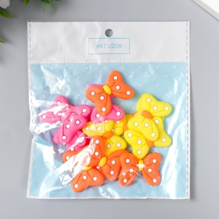 Decor for creativity rubber "Bant in large peas" set of 15 pcs mix 2.5x3.3 cm-4