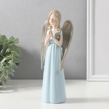 Souvenir Polystone "Girl-Angel in with silver wings" 8x7x22 cm-3