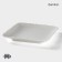 Porcelain plate square Magistro "Blanche. Flower ", 26.5 × 26.5 cm, white color