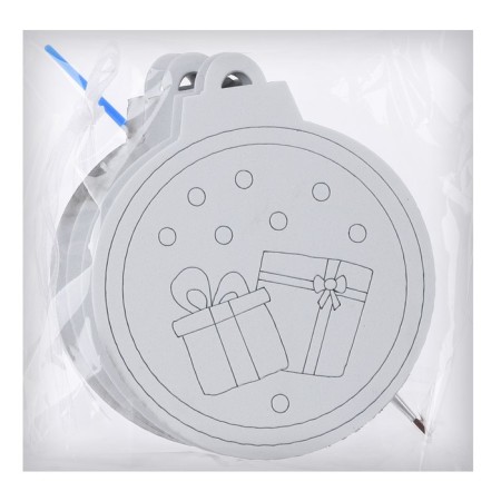 Christmas tree decoration for painting "Gift" 4 pcs., Brush-4