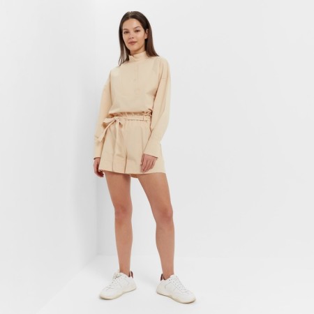 Women's costume (blouse, shorts) minku: enjoy beige color, size 44-7