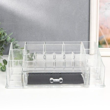 Organizer Casket plastic 1 transparent box 9.5x17.5x27.5 cm-2
